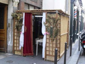 Soucca, Synagogue Beith Yossef, Pletzl, Marais, 18 rue des Ecouffes, IVe arrondissement, Paris, France. 2009